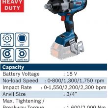 BOSCH GDS 18V-1600 HC 3,4 SOLO CORDLESS IMPACT WRENCH
