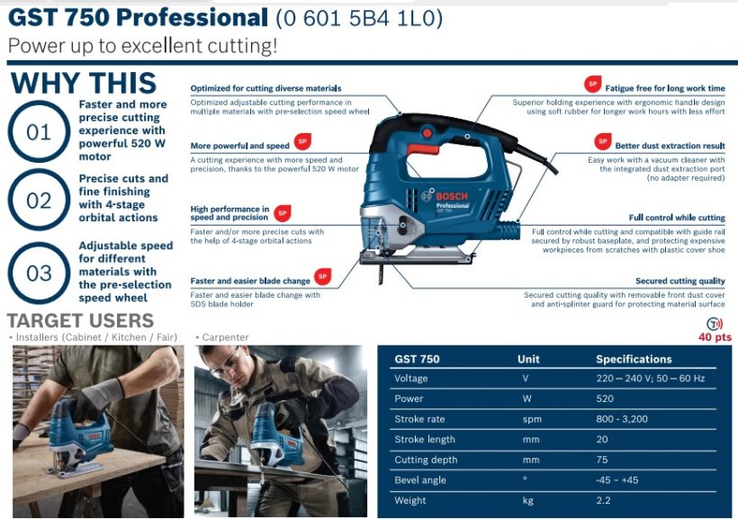 BOSCH GST 750 JIG SAW